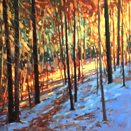 "Out in the Woods" Acrylic on canvas 40"x40"
