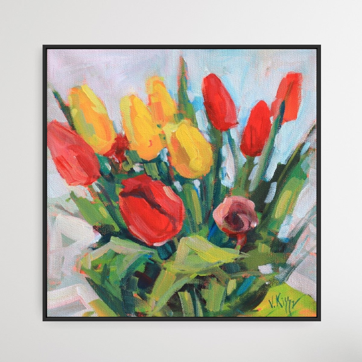 "Gathered in Light" Acrylic on canvas 10"x10"