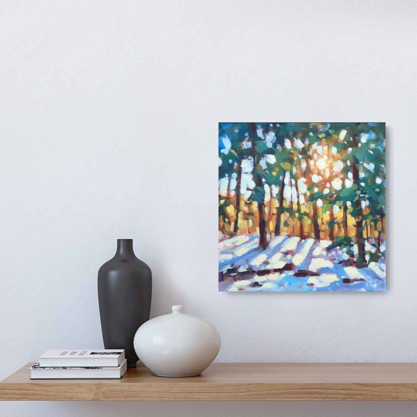 "Breaking Through the Stillness" Acrylic on canvas 12"x12"