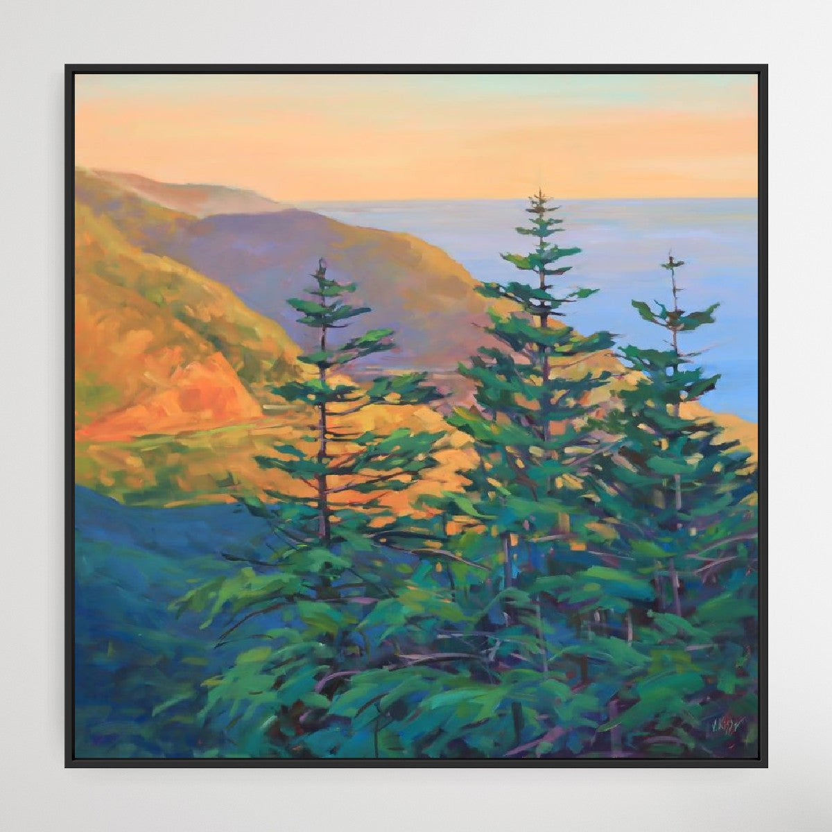 "The Curve of Silence" Acrylic on canvas 36"x36" FRAMED