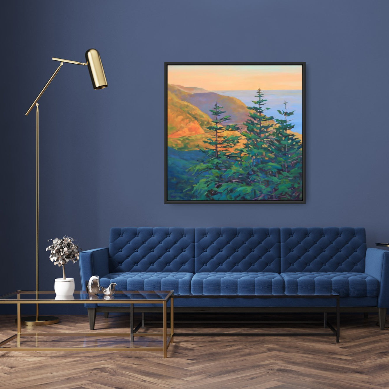 "The Curve of Silence" Acrylic on canvas 36"x36" FRAMED