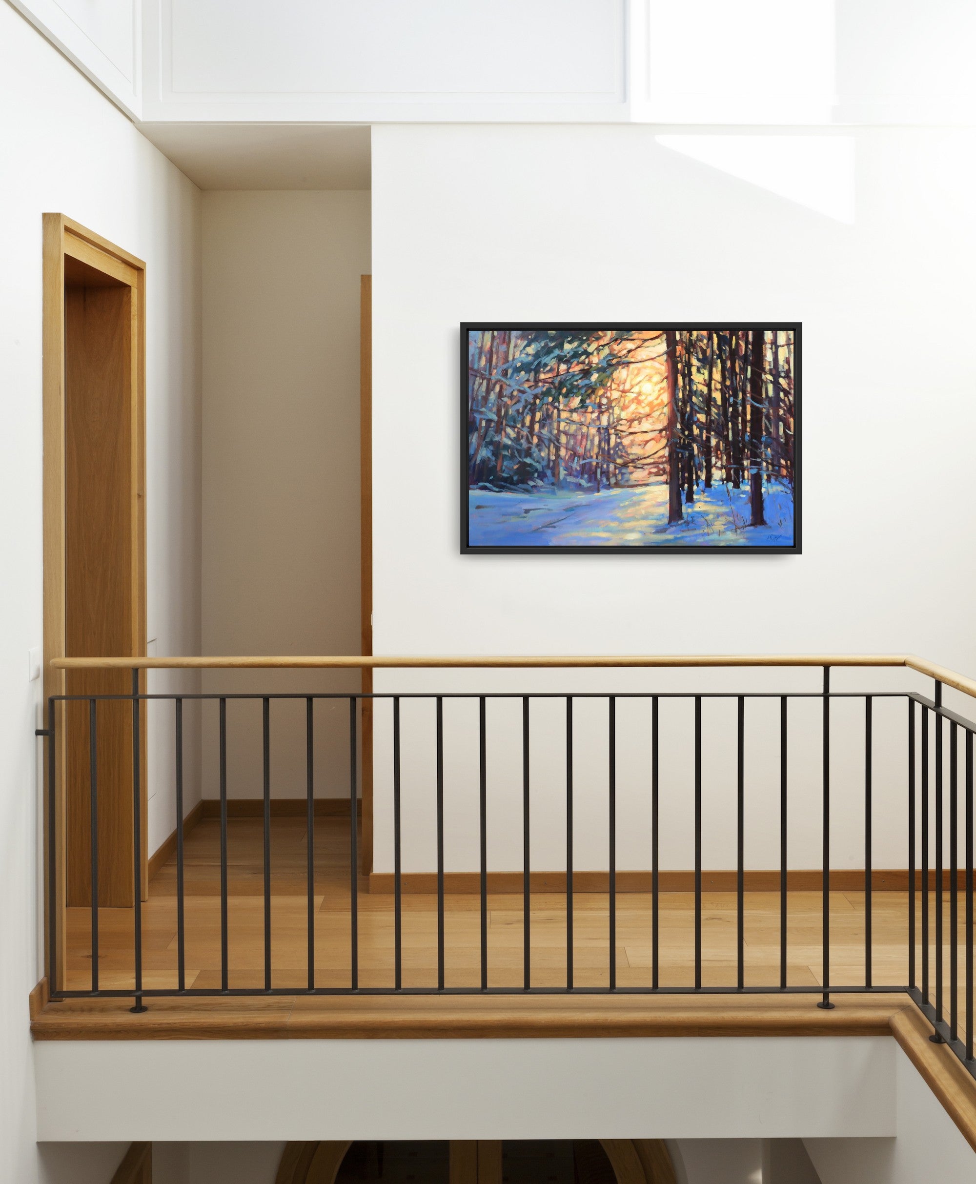 "Embers of a Winter Sun" Acrylic on canvas 36"x24" FRAMED