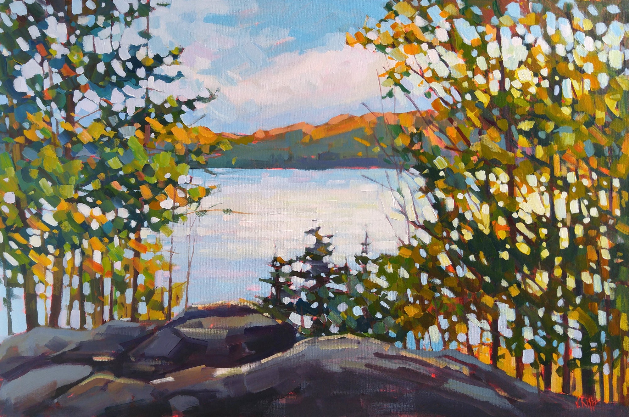 "Captivating Sunset" Acrylic on canvas 24"x36"