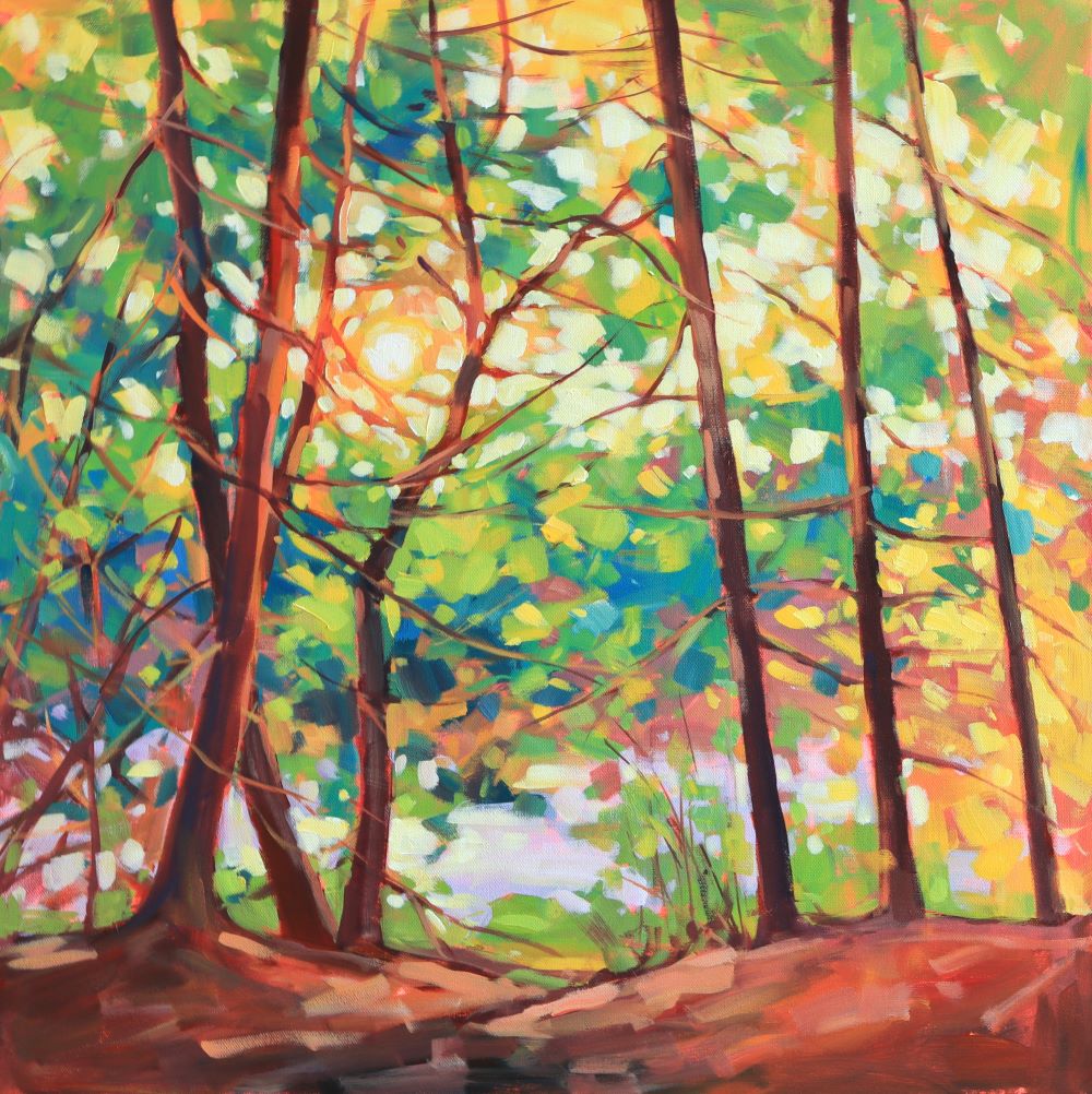 "Echoes of Light" Acrylic on canvas 24"x24"