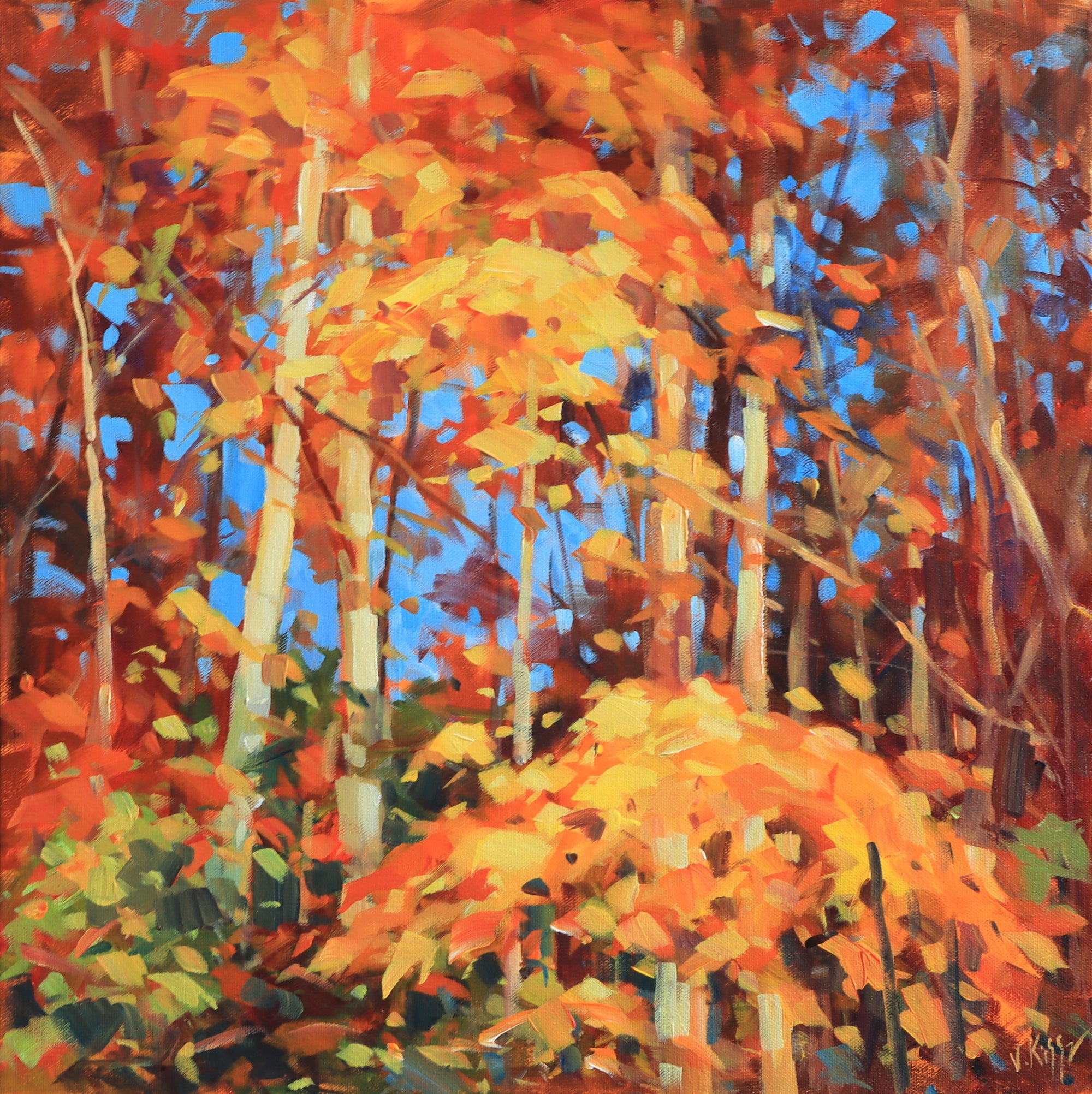 "Falling Into Light" Acrylic on canvas 20"x20"