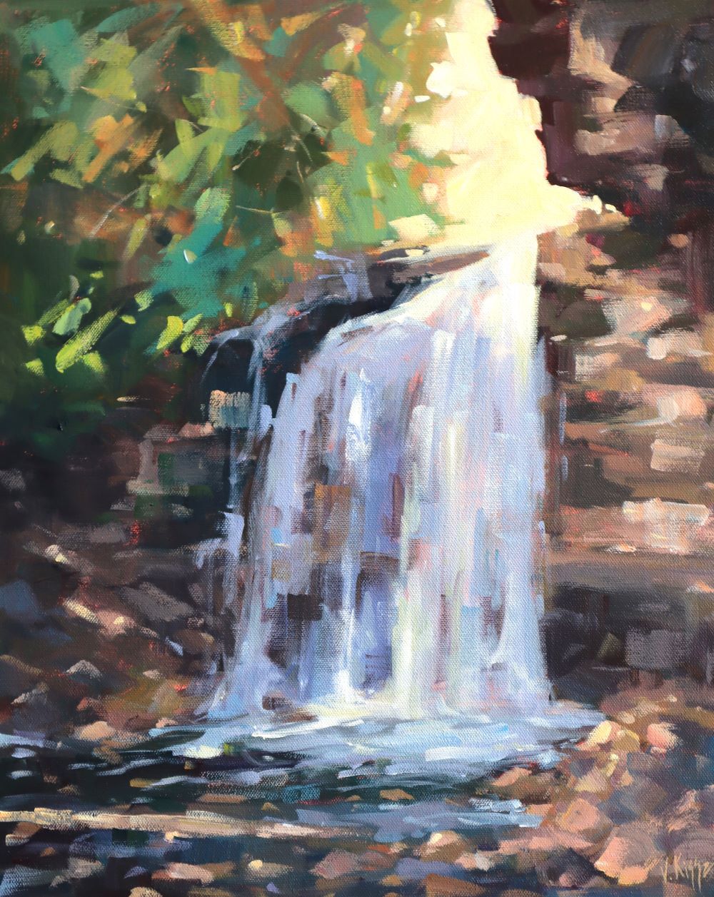 "Halton Falls" Acrylic on canvas 16"x20"
