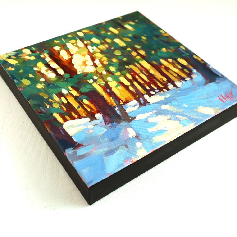 "Beneath the Winter Canopy" Acrylic on canvas 10"x10'