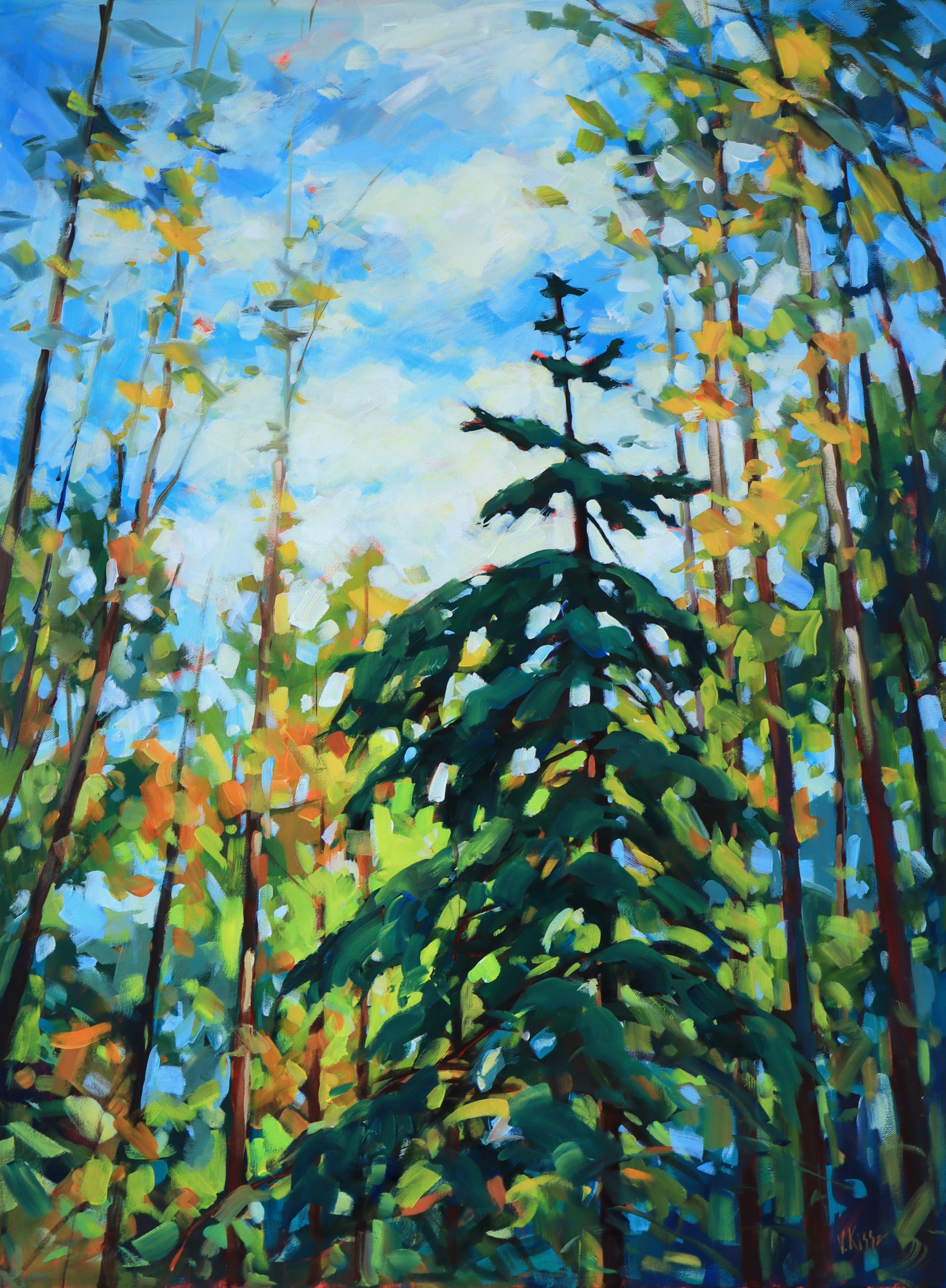 "Reaching for the Sky" Acrylic on canvas 40"x30"