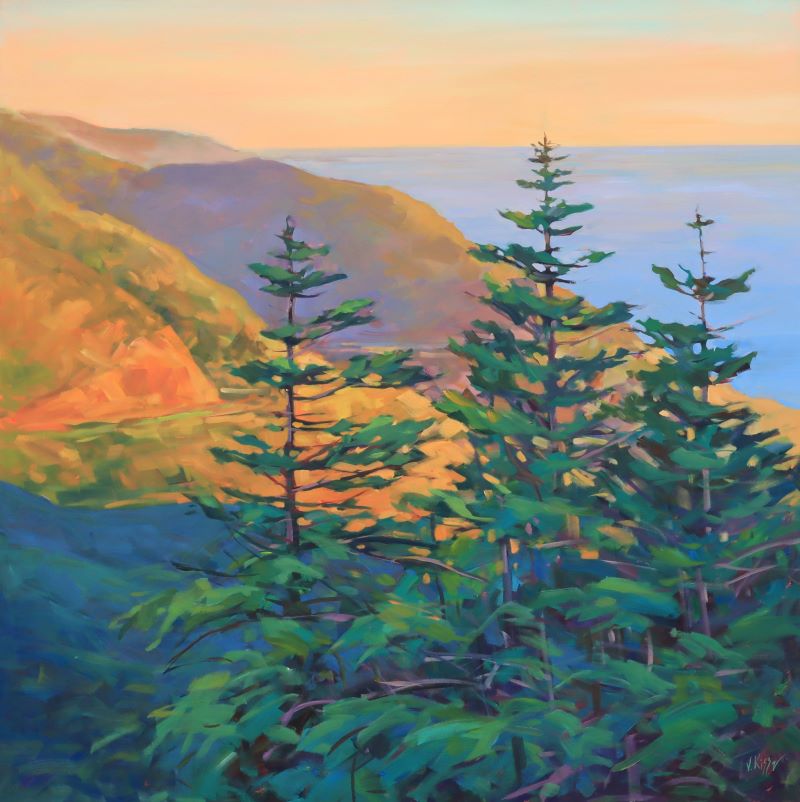 "The Curve of Silence" Acrylic on canvas 36"x36" FRAMED