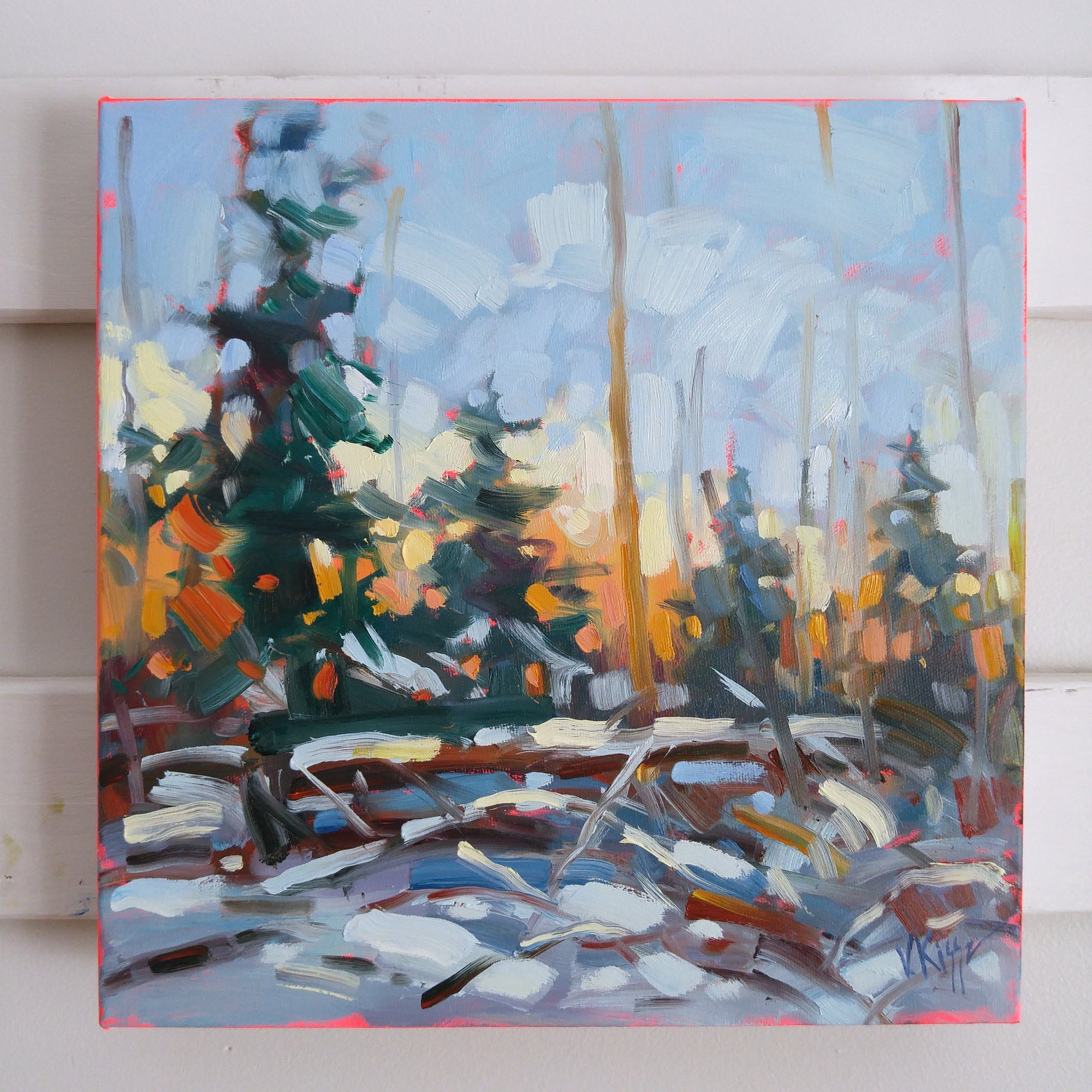 original oil painting on canvas 12x12