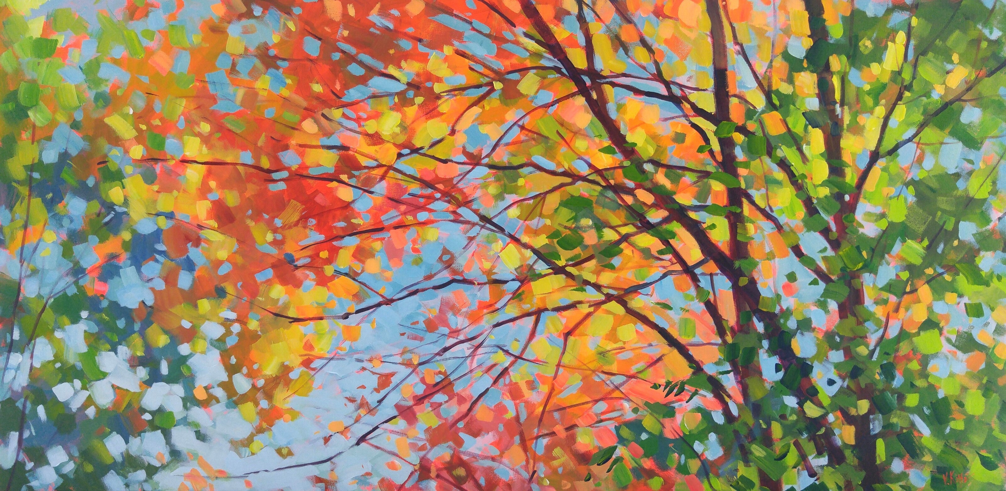 Autumn's Fruit 18 x 24 inches acrylic on canvas