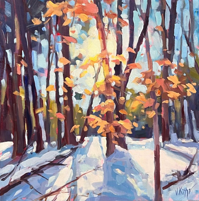 Winter Scene original painting by local artist Vera Kisseleva