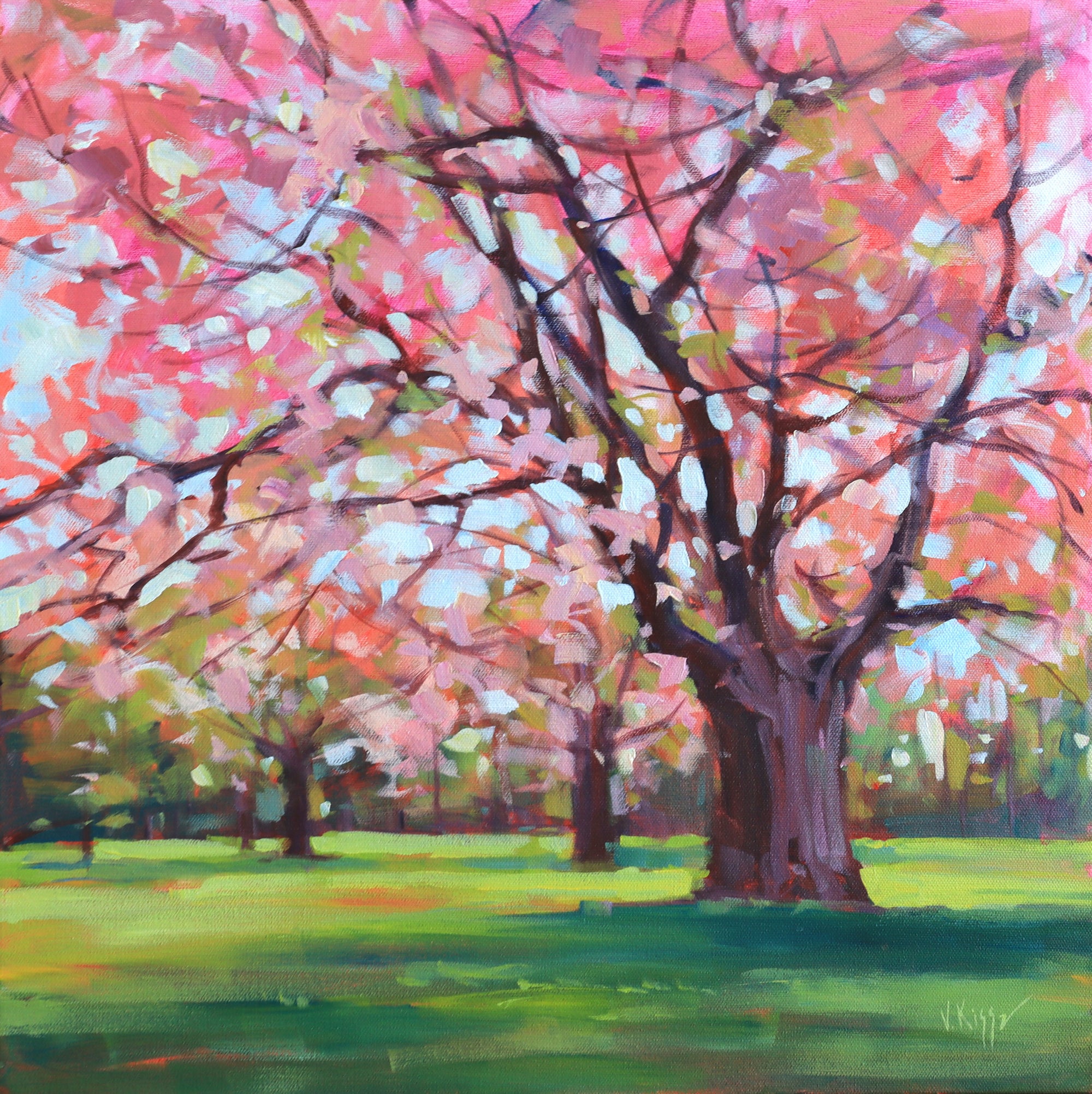 &quot;Blossom Canopy&quot; Acrylic on canvas 20&quot;x20&quot;