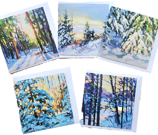 Fine Art Greeting Cards Winter Holidays