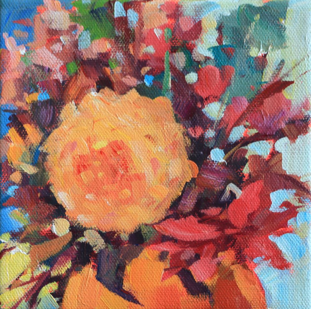 &quot;Freshly Picked II&quot; Acrylic on canvas 6&quot;x6&quot;