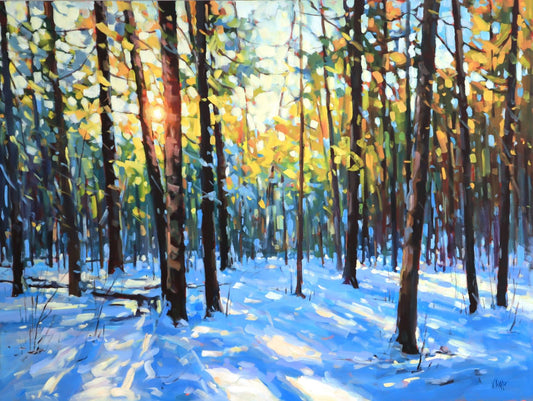 "Glimpse of Winter's Warmth" Acrylic on canvas 36"x48"