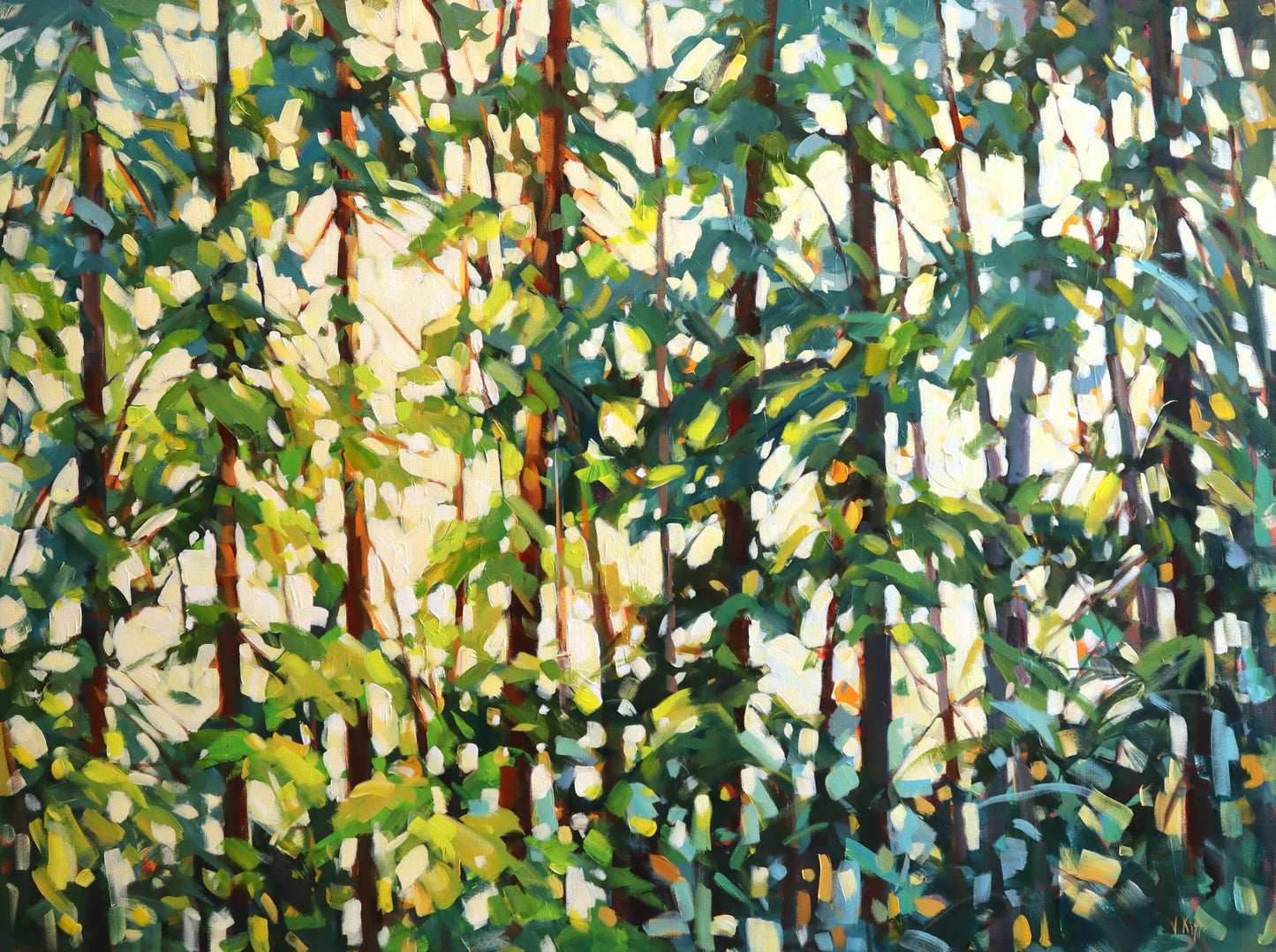 "I Find My Soul in the Forest" Acrylic on canvas 36"x48"