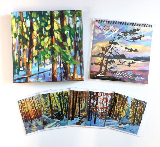 Art Gift Bundle #3 "Sunlit Woods" 10"x10"