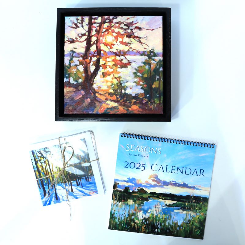 Gift Bundle #2 "Moments of Sundown IV" 8"x8" FRAMED