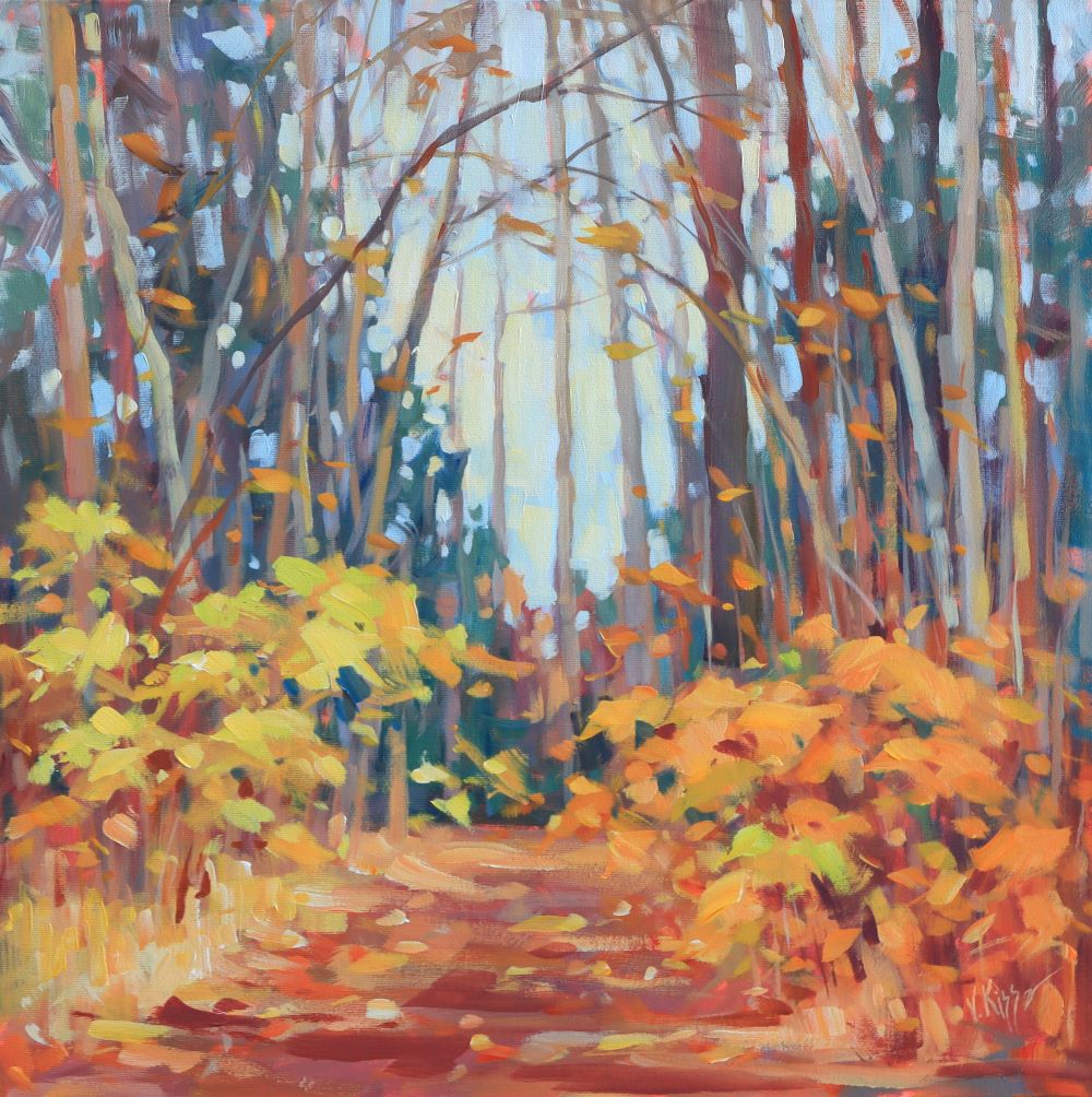 &quot;Rustling Path&quot; Acrylic on Canvas 18&quot;x18&quot;