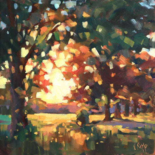 "Sunset Symphony" Acrylic on canvas 12"x12"