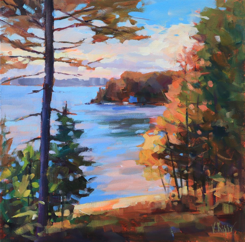 "The Hidden Bay" Acrylic on canvas 12"x12"