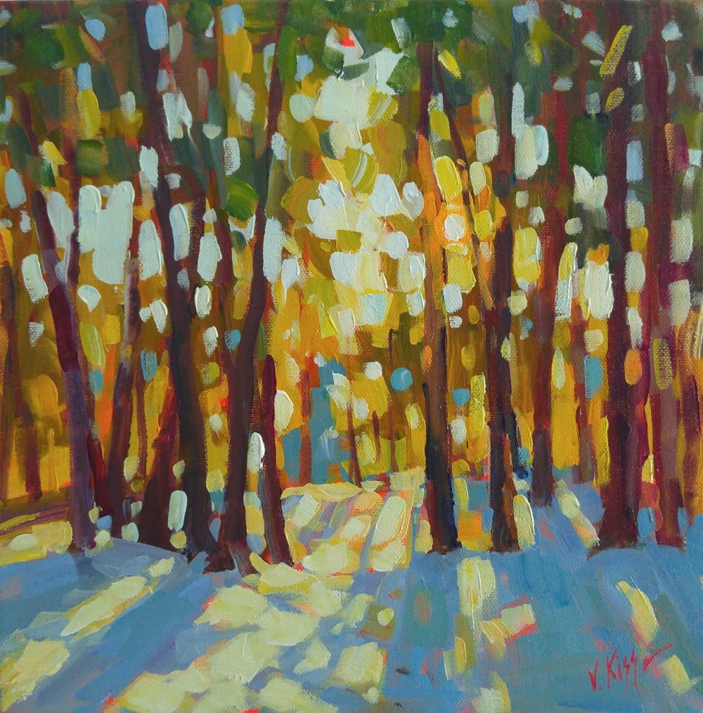 "Walking on Sunshine" Acrylic on canvas 12"x12"