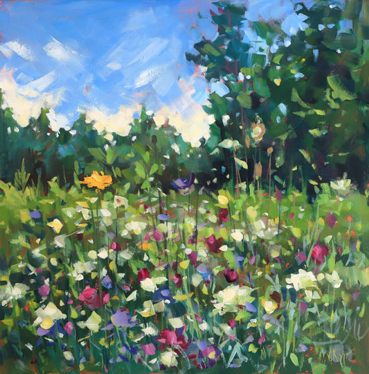 "Wildflower Garden" Acrylic on canvas 18"x18"