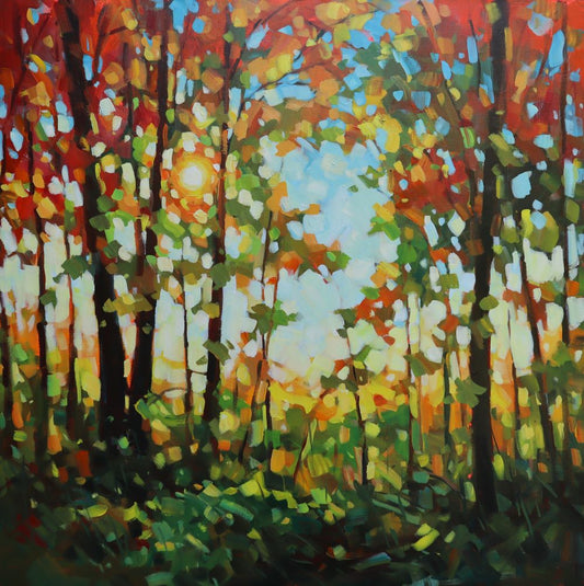 Large Scale Artwork Autumn Sunset by Canadian artist Vera Kisseleva