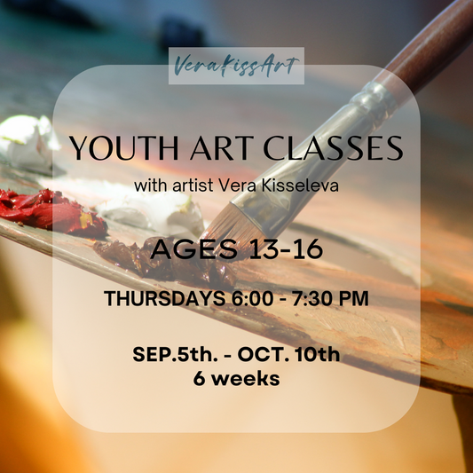 YOUTH ART CLASSES, AGE 13-16, THURSDAYS 6-7:30pm