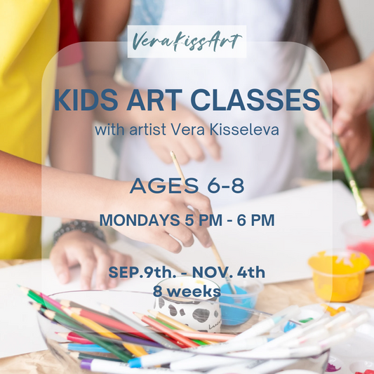 KIDS ART CLASSES, AGES 6-8, MONDAYS 5-6 PM