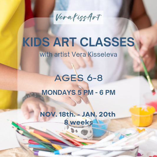 KIDS ART CLASSES, AGES 6-8, MONDAYS 5-6 PM