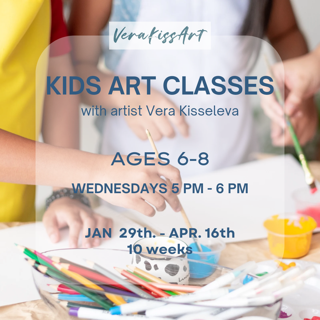 KIDS ART CLASSES, AGES 6-8, WEDNESDAYS 5-6PM