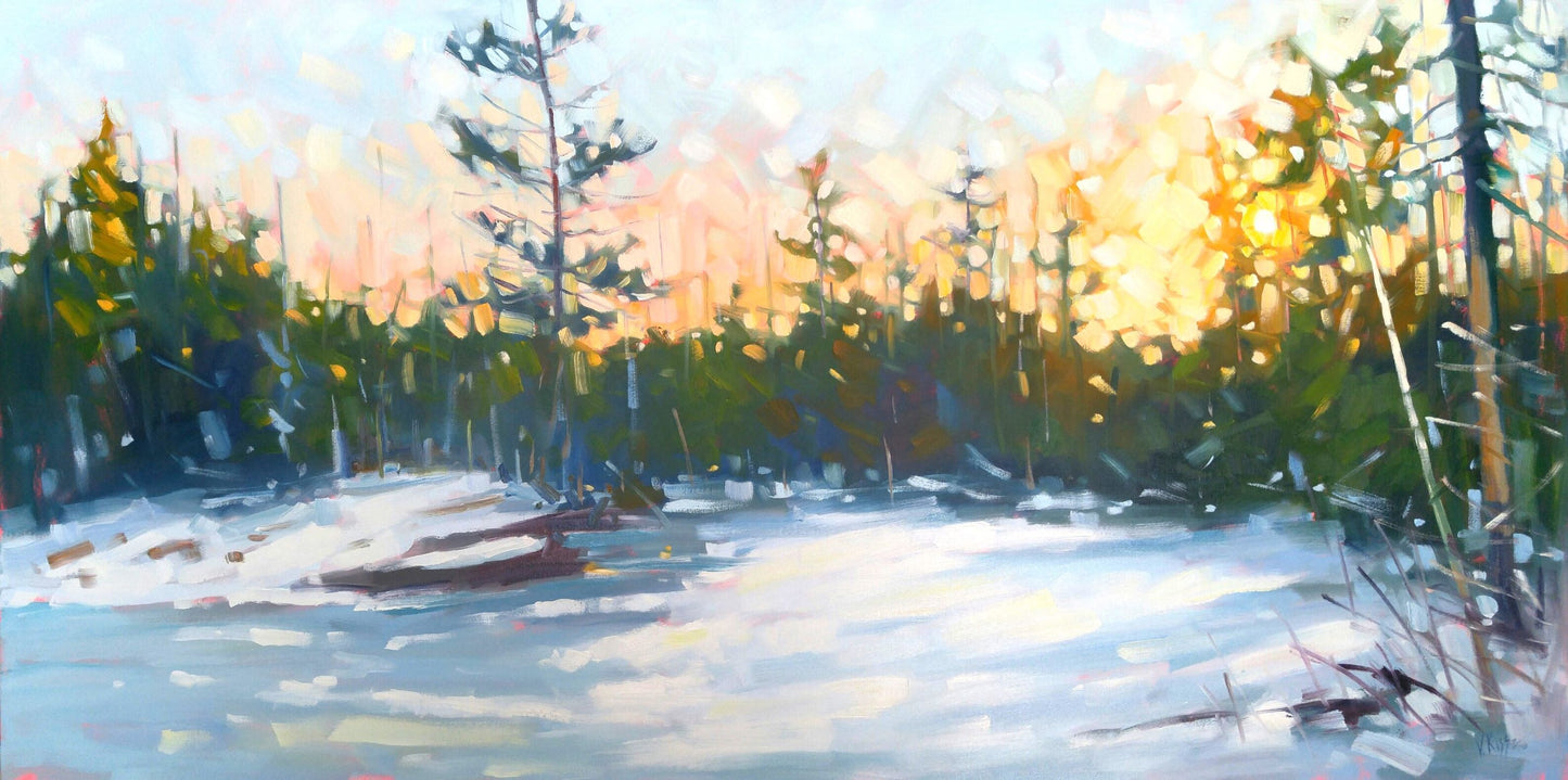 Original artwork for sale Modern Impressionistic Landscape by Canadian artist Vera Kisseleva