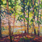 Original oil painting impressionisric canadian landscape Elora Gorge trail by local artist Vera Kisseleva