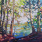 Original oil painting modern impressionistic Canadian landscape  Elora Gorge Trail by local artist Vera Kisseleva