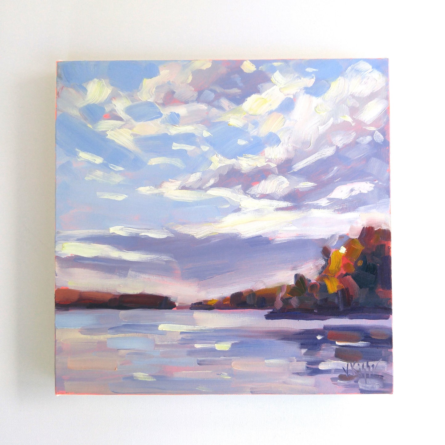Lake view Original Oil Painting Modern Impressionistic landscape by local artist Vera Kisseleva