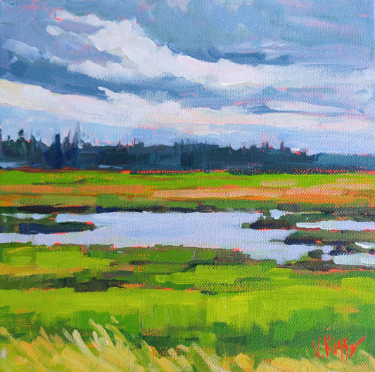 Original acrylic painting Nova Scotia landscape by local artist Vera Kisseleva