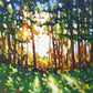 Original acrylic painting on canvas modern impressionistic Canadian Sunset landscape by artist Vera Kisseleva