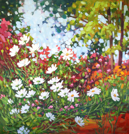 "Backyard Garden" Acrylic on canvas 36"x36"