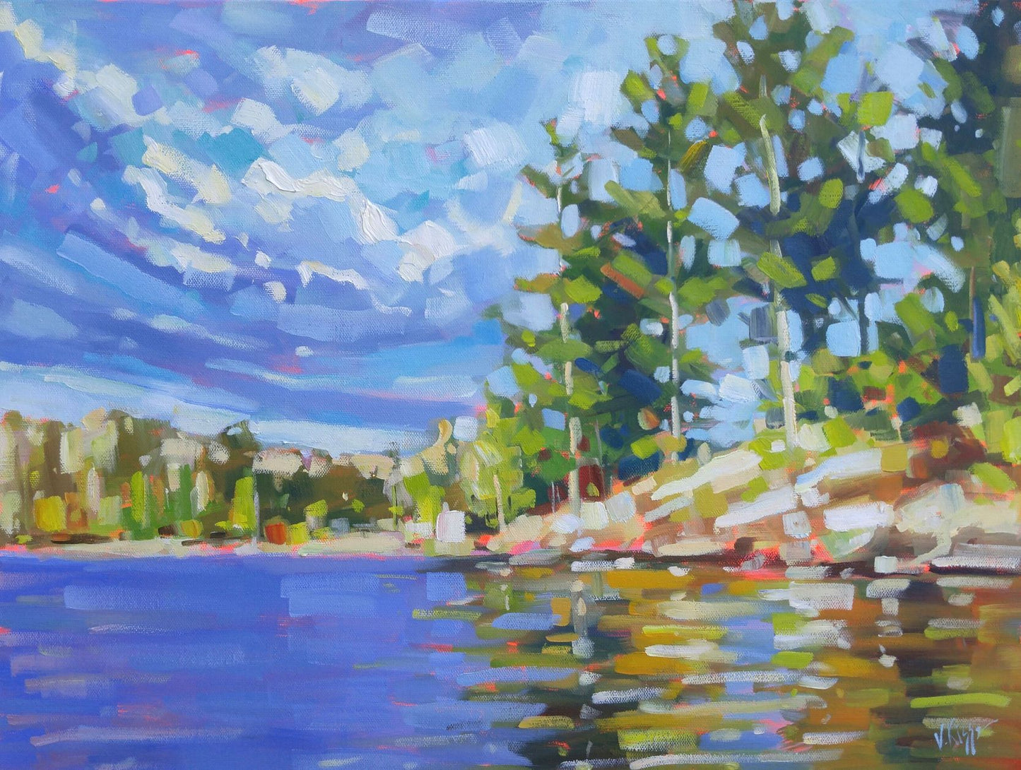 "Paddling on the Lake Muskoka" oil on canvas 18"x24"