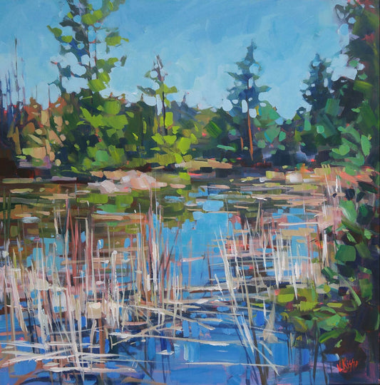 Impressionistic Canadian landscape modern artwork by local artist Vera Kisseleva