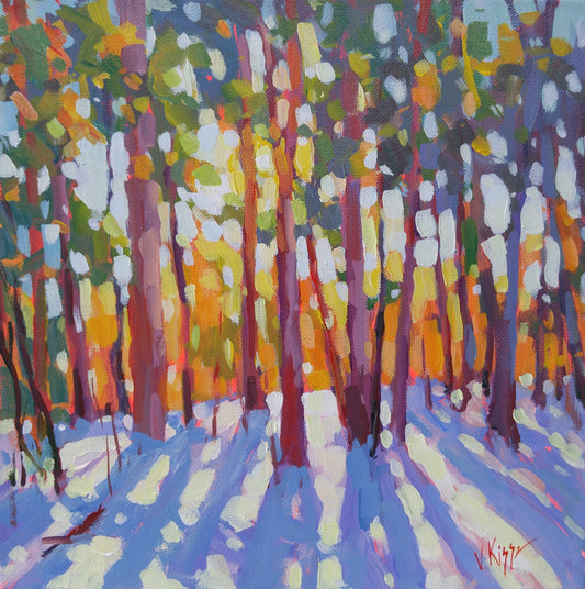 winter Sunshine Impressionistic landscape by Vera Kisseleva